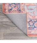 WSH109A Area Rug Maris Ornate Medallion Washable Orange/Cream 2 ft. x 8 ft. Runner Rug
