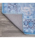 WSH109B Area Rug Maris Ornate Medallion Washable Blue/Navy 5 ft. x 8 ft. Area Rug