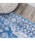WSH109B Area Rug Maris Ornate Medallion Washable Blue/Navy 5 ft. x 8 ft. Area Rug