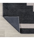WSH111A Area Rug Adriel Geometric Tribal Medallion Machine-Washable Black/Cream 3 ft. x 5 ft. Area Rug