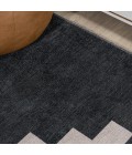 WSH111A Area Rug Adriel Geometric Tribal Medallion Machine-Washable Black/Cream 3 ft. x 5 ft. Area Rug