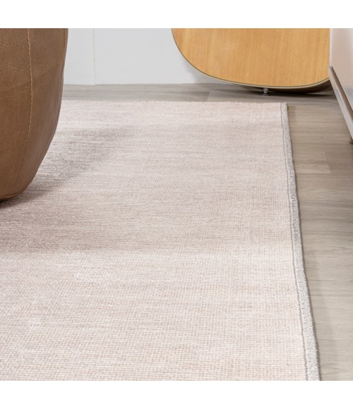 WSH112A Area Rug Luola Minimalist Geometric Machine-Washable Cream/Moss 3 ft. x 5 ft. Area Rug