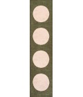 WSH113B Area Rug Cirkel Minimalist Geometric Dot Machine-Washable Green/Cream 2 ft. x 8 ft. Runner Rug