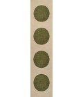 WSH113C Area Rug Cirkel Minimalist Geometric Dot Machine-Washable Cream/Green 2 ft. x 8 ft. Runner Rug