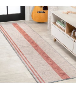 Jonathany Wsh116A WSH116A Ivory/Peach Area Rug 2 ft. X 8 ft. Rectangle