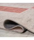 WSH116A Area Rug Raita Modern Distressed Stripe Machine-Washable Ivory/Peach 2 ft. x 8 ft. Runner Rug