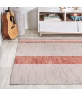 WSH116A Area Rug Raita Modern Distressed Stripe Machine-Washable Ivory/Peach 9 ft. x 12 ft. Area Rug
