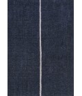 WSH117A Area Rug Linja Solid Centre Stripe Machine-Washable Navy/Gray 8 ft. x 10 ft. Area Rug