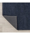 WSH117A Area Rug Linja Solid Centre Stripe Machine-Washable Navy/Gray 8 ft. x 10 ft. Area Rug