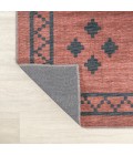 WSH118A Area Rug Korsa Geometric Medallion Machine-Washable Red/Dark Gray 9 ft. x 12 ft. Area Rug