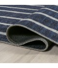 WSH119A Area Rug Rand Distressed Ticking Stripe Machine-Washable Navy/Gray 2 ft. x 8 ft. Runner Rug