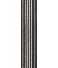Vichy Geometric Striped Machine-Washable Black/Ivory 2 ft. x 8 ft. Runner Rug