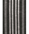 WSH122A Area Rug Vichy Geometric Striped Machine-Washable Black/Ivory 8 ft. x 10 ft. Area Rug