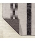 WSH122B Area Rug Vichy Geometric Striped Machine-Washable Ivory/Dark Gray 2 ft. x 8 ft. Runner Rug