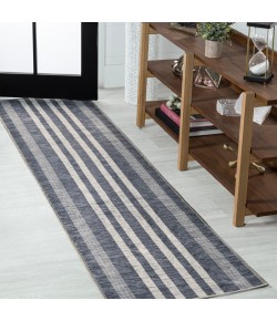 Jonathany Washable WSH122C Slate Gray/Ivory Area Rug 2 ft. X 8 ft. Runner
