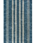 WASHABLE Area Rug Vichy Geometric Striped Machine-Washable Blue/Cream 3 ft. x 5 ft. Area Rug