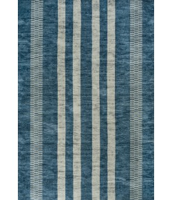 Jonathany Washable WSH122D Blue/Cream Area Rug 2 ft. 11 in. X 5 ft. Rectangle