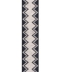 WSH124A Area Rug Siksak Modern Chevron Border Machine-Washable Ivory/Navy 2 ft. x 8 ft. Runner Rug