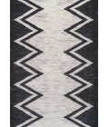 WSH124A Area Rug Siksak Modern Chevron Border Machine-Washable Ivory/Navy 4 ft. x 6 ft. Area Rug