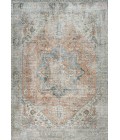 WASHABLE Area Rug Armae Distressed Medallion Chenille Machine-Washable Terra/Blue 5 ft. x 8 ft. Area Rug
