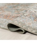 WASHABLE Area Rug Armae Distressed Medallion Chenille Machine-Washable Terra/Blue 5 ft. x 8 ft. Area Rug