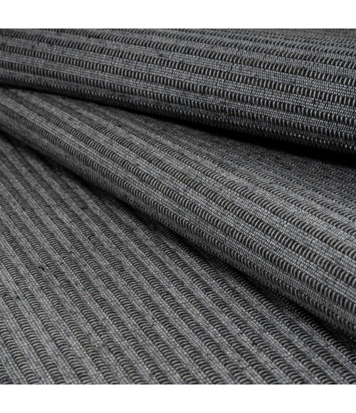 WASHABLE Area Rug Bausch Bohemian Distressed Chenille Machine-Washable Dark Gray/Yellow 3 ft. x 5 ft. Area Rug