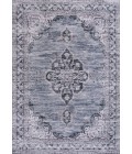 WASHABLE Area Rug Wincer Chenille Cottage Medallion Machine-Washable Navy/Gray/Black 5 ft. x 8 ft. Area Rug
