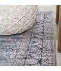 WASHABLE Area Rug Wincer Chenille Cottage Medallion Machine-Washable Navy/Gray/Black 5 ft. x 8 ft. Area Rug
