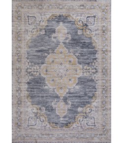 Jonathany Washable WSH202C Dark Gray/Yellow Area Rug 2 ft. 11 in. X 5 ft. Rectangle