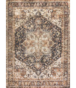 Jonathany Washable WSH203A Black/Terra Area Rug 7 ft. 10 in. X 10 ft. Rectangle