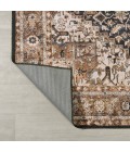 WASHABLE Area Rug Chapell Chenille Mid-Century Medallion Machine-Washable Black/Terra 3 ft. x 5 ft. Area Rug