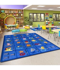 Joy Carpets Kid Essentials Multi La Fonica 5ft.4in. x 7ft.8in. Rect. Rug
