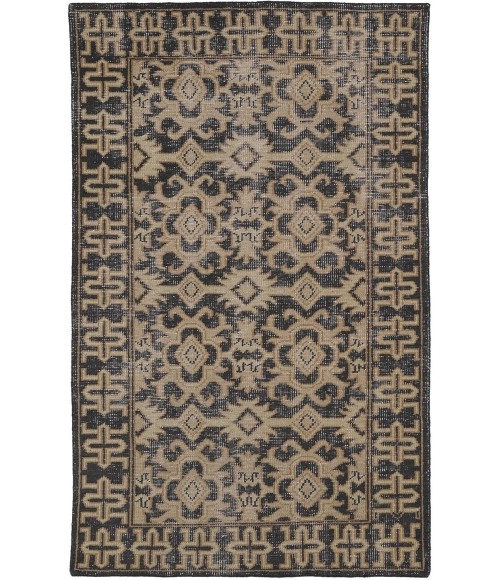 Kaleen Restoration Black RES04-02-46 4 ft. X 6 ft. Rectangle Rug