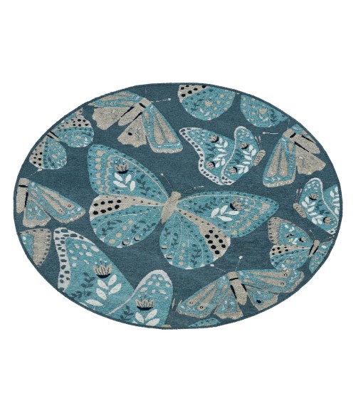Kaleen Critter Comforts Blue HCC01-17-35 3 ft. X 5 ft. Rectangle Rug