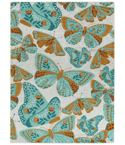 Kaleen Critter Comforts Lt. Blue HCC01-79-35 3 ft. X 5 ft. Rectangle Rug