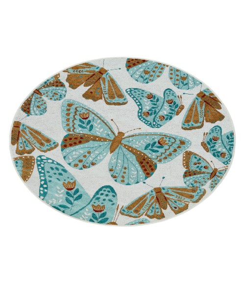 Kaleen Critter Comforts Lt. Blue HCC01-79-35 3 ft. X 5 ft. Rectangle Rug