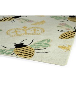 Kaleen Critter Comforts White HCC02-76 3 ft. X 5 ft.  Rectangle Rug