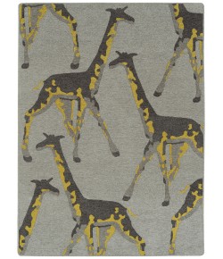 Kaleen Forever Fauna Charcoal HFA01-38 2 ft. X 3 ft.  Rectangle Rug