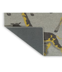 Kaleen Forever Fauna Charcoal HFA01-38 3 ft. X 5 ft.  Rectangle Rug