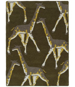 Kaleen Forever Fauna Green HFA01-50 2 ft. X 3 ft.  Rectangle Rug