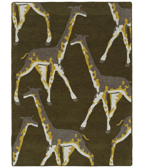 Kaleen Forever Fauna Green HFA01-50-23 2 ft. X 3 ft. Rectangle Rug