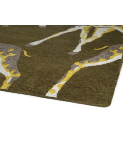 Kaleen Forever Fauna Green HFA01-50 2 ft. X 3 ft.  Rectangle Rug