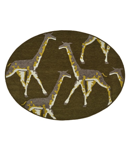 Kaleen Forever Fauna Green HFA01-50-23 2 ft. X 3 ft. Rectangle Rug