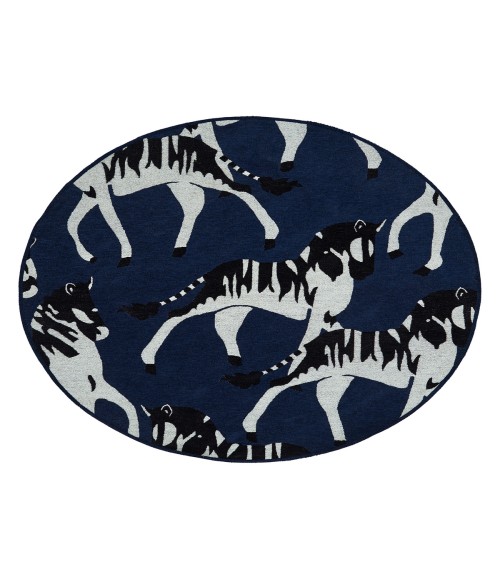 Kaleen Forever Fauna Navy HFA02-22-810 8 ft. X 10 ft. Rectangle Rug