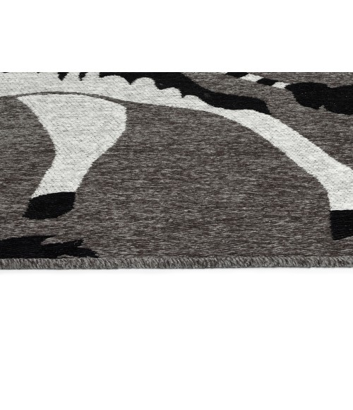 Kaleen Forever Fauna Charcoal HFA02-38-55 RD 5 ft. X 5 ft. Round Rug