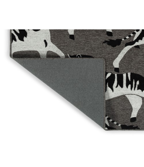 Kaleen Forever Fauna Charcoal HFA02-38-55 RD 5 ft. X 5 ft. Round Rug