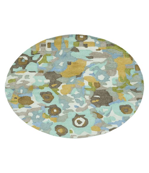 Kaleen Flora Fantasies Seafoam HFL01-104-26 2 ft. X 6 ft. Runner Rug