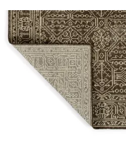 Kaleen Knotted Earth Brown HKE09-49 5 ft. 6 in. X 8 ft. 6 in.  Rectangle Rug