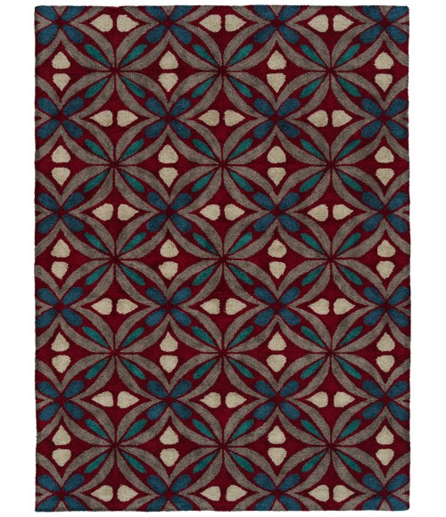 Kaleen Peranakan Tile Red HPT02-25-8106 8 ft. X 10 ft. 6 in. Rectangle Rug