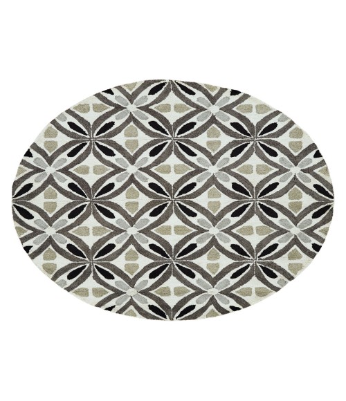 Kaleen Peranakan Tile Grey HPT02-75-8106 8 ft. X 10 ft. 6 in. Rectangle Rug